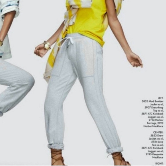 Cabi ATC Kickback Jogger 5871 Heather gray lounge comfy lightweight XXS - Picture 2 of 10